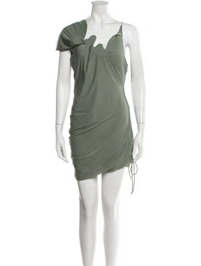 Pre-owned Christopher Esber Asymmetrical Mini Dress W/ Tags In Green