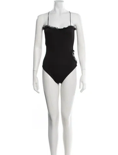 Pre-owned Christopher Esber Asymmetrical Sleeveless Bodysuit In Black
