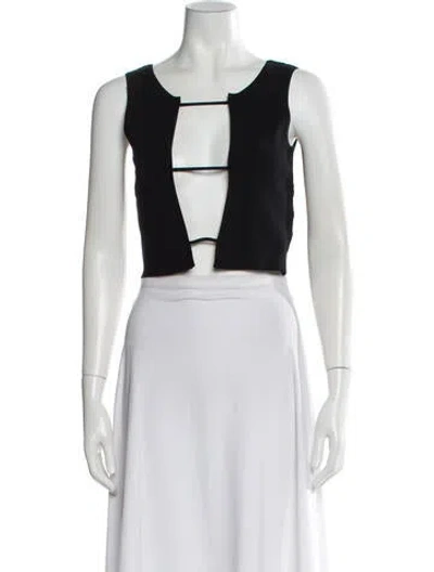 Pre-owned Christopher Esber Asymmetrical Sleeveless Crop Top W/ Tags In White