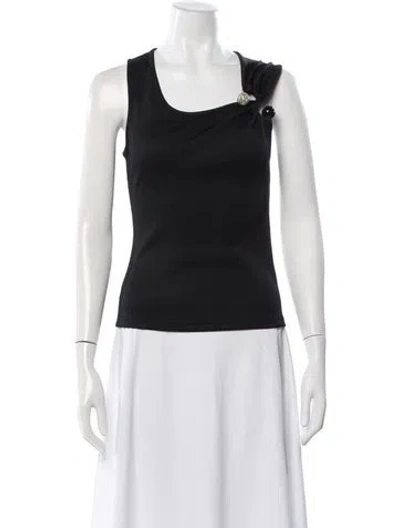 Pre-owned Christopher Esber Asymmetrical Sleeveless Top In Black