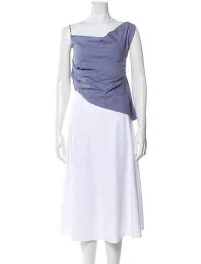 Pre-owned Christopher Esber Asymmetrical Sleeveless Top In Blue