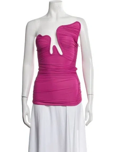 Pre-owned Christopher Esber Asymmetrical Sleeveless Top W/ Tags In Pink