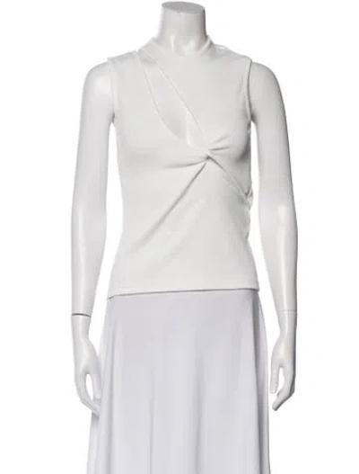 Pre-owned Christopher Esber Asymmetrical Sleeveless Top In White