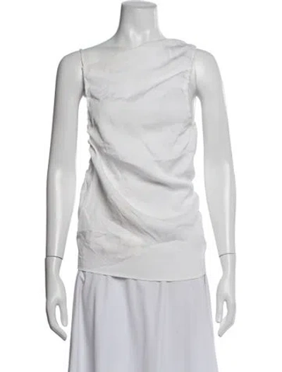 Pre-owned Christopher Esber Asymmetrical Sleeveless Top In White