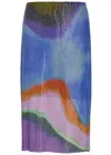 Christopher Esber Aura Printed Chainmail Midi Skirt In Multicoloured