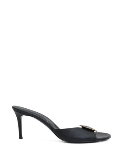 Christopher Esber Aura Quartz Leather Mules In Black
