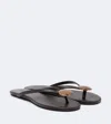 Christopher Esber Aura Quartz Leather Thong Sandals In Brown