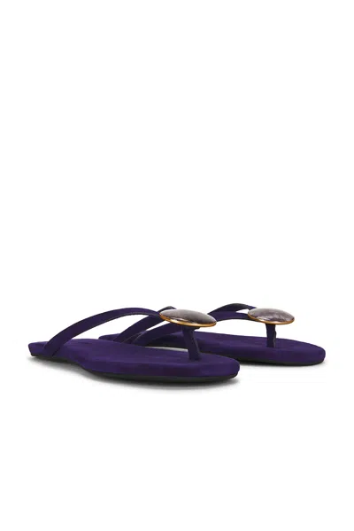 Christopher Esber Aura Quartz Suede Flip Flop In Viola
