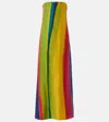Christopher Esber Aura Striped Silk Satin Maxi Dress In Multi