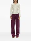 Christopher Esber Ava Cotton-blend Corduroy Straight Pants In Purple