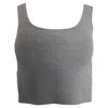 Christopher Esber Back Cutout Sleeveless Crop Top In Grey Rayon In Grey