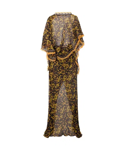 Christopher Esber Backless Pleated Dress In Multi