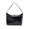 Christopher Esber Turnlock Patent-leather Mini Tote Bag In Black