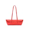 Christopher Esber Mini Gondola Suede Tote Bag In Red