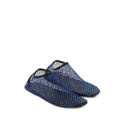 Christopher Esber Minette Crystal-embellished Mesh Ballet Flats In Blue