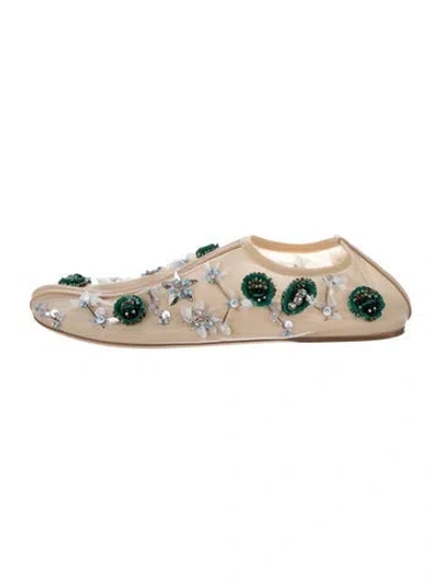 Pre-owned Christopher Esber Ballet Flats In Neutral