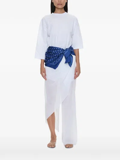 Christopher Esber Bandana Scarf Pareo T-shirt In White