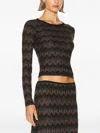 Christopher Esber Bateau-neck Long Sleeve Top In Brown