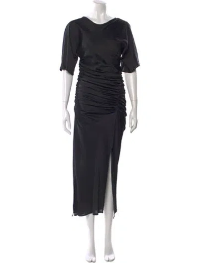 Pre-owned Christopher Esber Bateau Neckline Knee-length Dress In Black