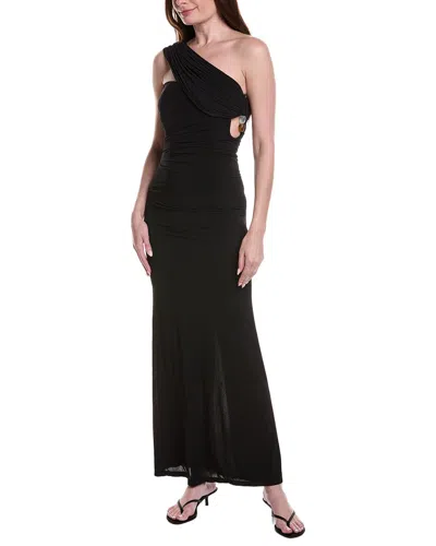 Christopher Esber Beach Glass Draped Jersey Strapless Dress In Black