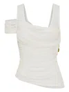 Christopher Esber Beach Glass Draped Tank Top In White