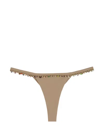Christopher Esber Beach Quartz Bikini Briefs In Brown