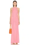 Christopher Esber Beach Quartz Embellished Maxi Dress In Pink