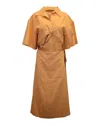 Christopher Esber Beaded Midi Shirt Dress In Orange Viscose In Orange