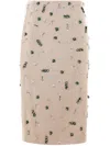Christopher Esber Embla Beaded Woven Midi Skirt In Neutrals