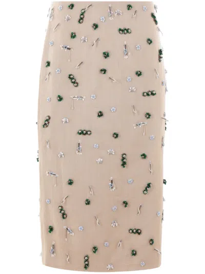 CHRISTOPHER ESBER BEADED MIDI SKIRT