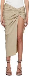 Christopher Esber Beige Euripides Midi Skirt In Stone