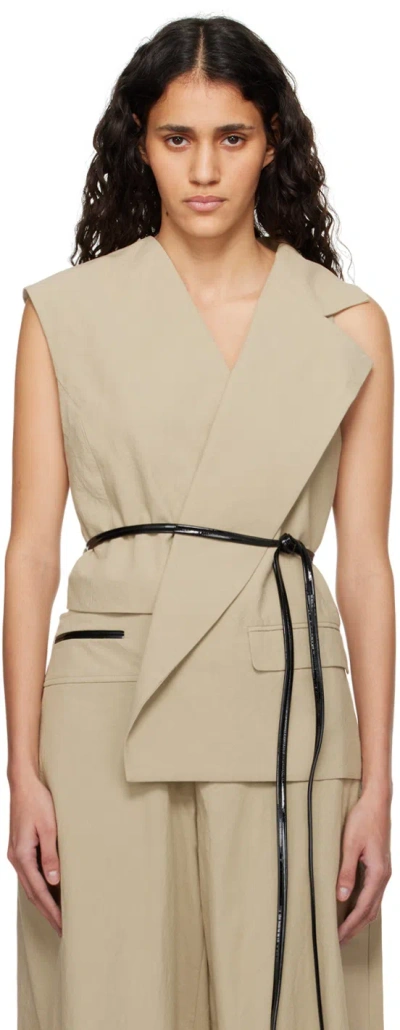 Christopher Esber Beige Mason Vest In Stone