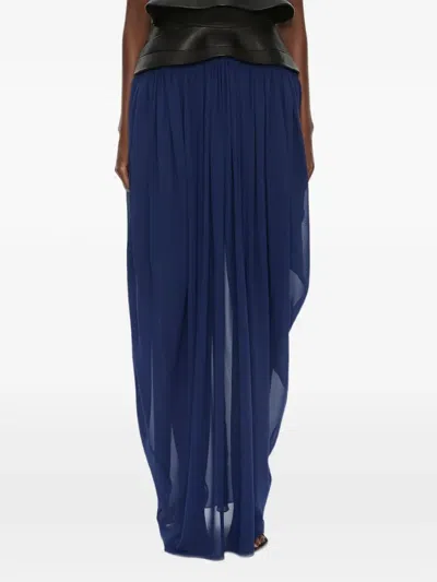 Christopher Esber Bellona Belted Maxi Skirt In Blue