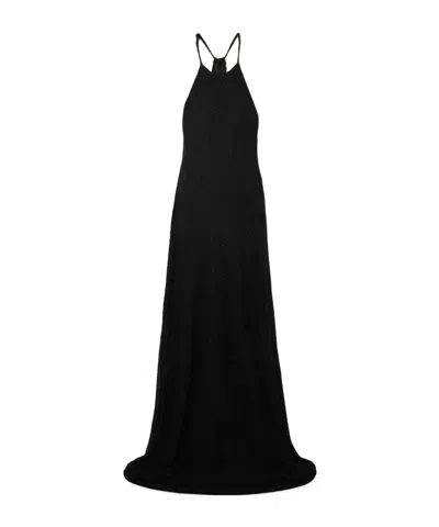 Christopher Esber Metallic Knitted Maxi Dress In Black
