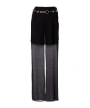 Christopher Esber Belted Silk Wide-leg Pants In Black
