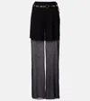 Christopher Esber Belted Silk Wide-leg Pants In Multi