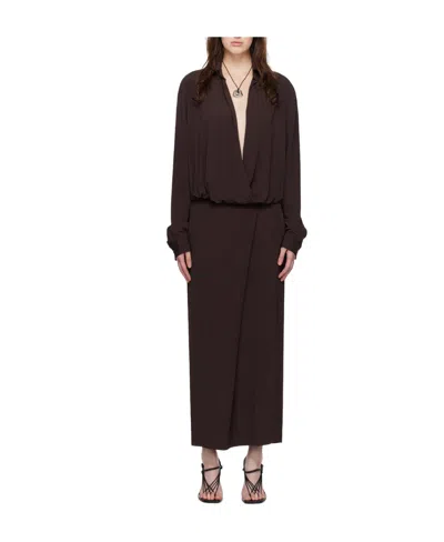 Christopher Esber Belted Wrap Maxi Dress In Black
