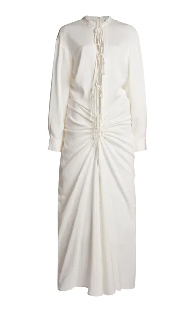 Christopher Esber Bertoia Tie-detailed Georgette Maxi Dress In White