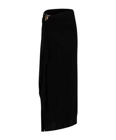 Christopher Esber Bezel Cascade Quartz Long Skirt In Black