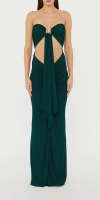 Christopher Esber Bezel Quartz Disconnect Dress In Evergreen