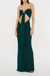 Christopher Esber Bezel Quartz Disconnect Dress In Evergreen In Green