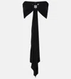Christopher Esber Bezel Quartz Draped Crop Top In Black