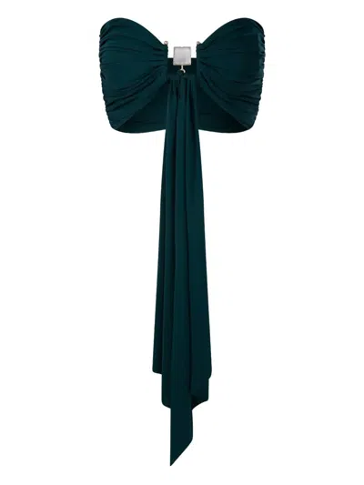 Christopher Esber Bezel Quartz Draped Top In Green
