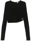 Christopher Esber Bezel-quartz Long-sleeve Top In Black
