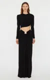 Christopher Esber Bezel Quartz Long Sleeve Top In Black