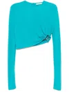 Christopher Esber Bezel Quartz Long-sleeved Top In Blue
