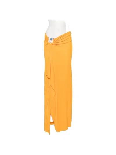 Christopher Esber Bezel Quartz Maxi Skirt In Orange