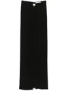 Christopher Esber Bezel-quartz Ruched Maxi Skirt In Black