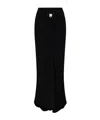 Christopher Esber Ruched High Waist Ankle Length Skirt With Buckle Detail In Black