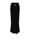 Christopher Esber Ruched High Waist Ankle Length Skirt With Buckle Detail